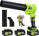 Cordless Leaf Blower w/ 2 Batteries & Charger for $60 + free shipping