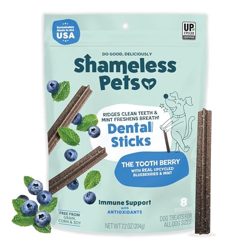 Shameless Pets Blueberry & Mint Dental Dog Chews 8-Pack: $7.49 Shameless Pets Blueberry & Mint Dental Dog Chews 8-Pack: $7.49