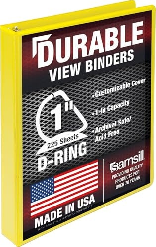 Samsill Durable 1-Inch 3-Ring D-Ring Binder: $7.19 Samsill Durable 1-Inch 3-Ring D-Ring Binder: $7.19