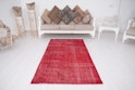 Vintage Turkish Oushak 4x7-Foot Hand-Knotted Wool Area Rug for $105 + free shipping