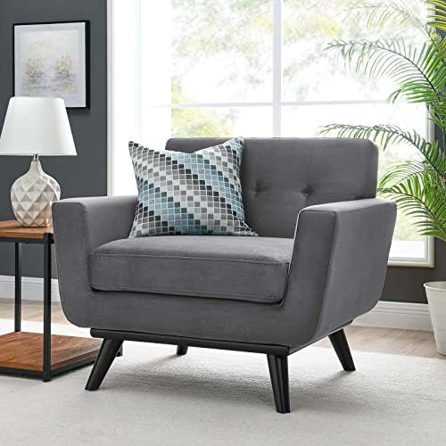 Modway Engage Mid-Century Modern Velvet Armchair: $167.42
