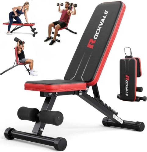 Rockvale Adjustable Foldable Weight Bench: $49.78 Rockvale Adjustable Foldable Weight Bench: $49.78