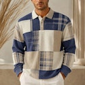 Men's Colorblock Geometric Waffle Polo Shirt for 2 for $16 + $18 shipping