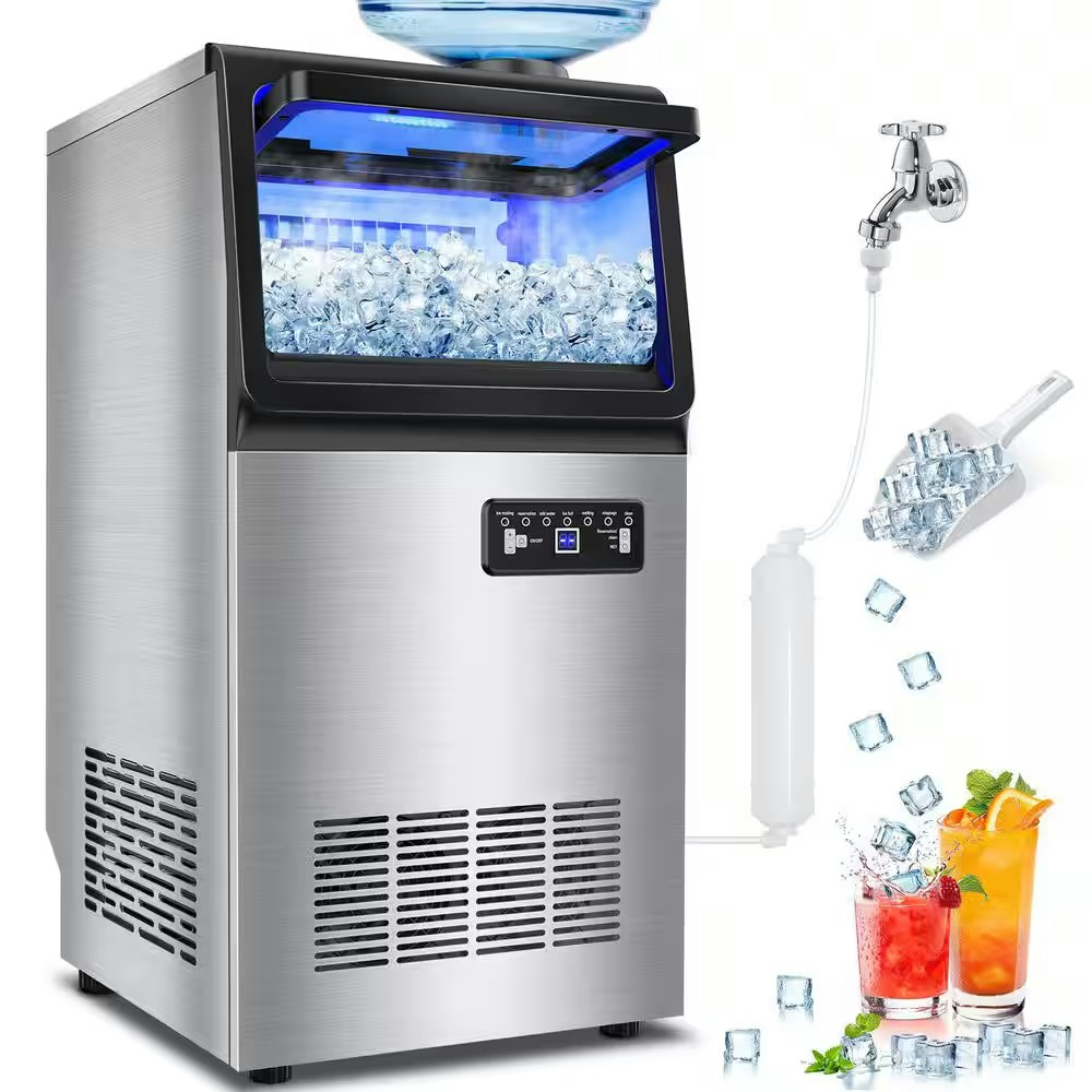 Gilati 13.8" 120-lb. Full Size Cube Commercial Freestanding Ice Maker: $226 Gilati 13.8" 120-lb. Full Size Cube Commercial Freestanding Ice Maker: $226