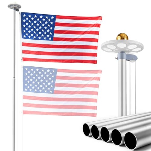 Vevor 20-Foot Heavy Duty Sectional Flagpole Kit: $102.90