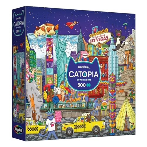 RoseArt Catopia Americat 500-Piece Jigsaw Puzzle: $7.66 RoseArt Catopia Americat 500-Piece Jigsaw Puzzle: $7.66
