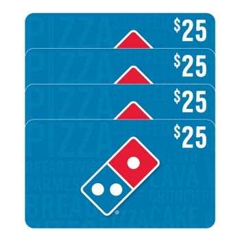 Domino's Four $25 eGift Cards ($100 Value): $80