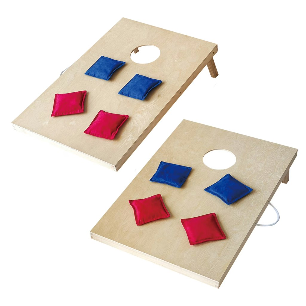 Cornhole Wooden Stick & Slide Board Set: $60