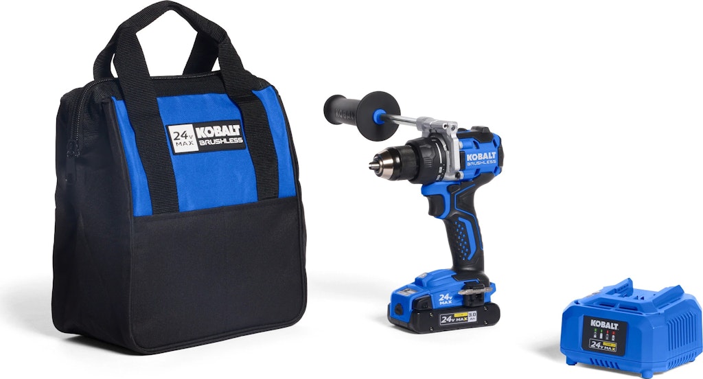 Kobalt 24V 1/2" Keyless Brushless Cordless Drill w/ Battery & Charger: $79