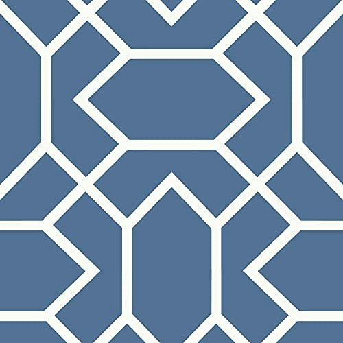 RoomMates Blue Modern Geometric Peel and Stick Wallpaper: $26 RoomMates Blue Modern Geometric Peel and Stick Wallpaper: $26