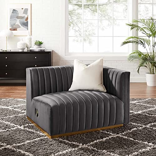 Modway Conjure Channel Tufted Performance Velvet Right-Arm Sectional Chair: $230.03 Modway Conjure Channel Tufted Performance Velvet Right-Arm Sectional Chair: $230.03