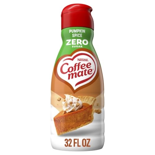 Coffee mate Pumpkin Spice Zero Sugar Liquid Coffee Creamer 32-oz.: $4.49 Coffee mate Pumpkin Spice Zero Sugar Liquid Coffee Creamer 32-oz.: $4.49