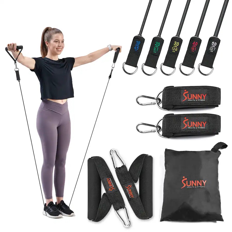 Sunny Health & Fitness Resistance Tube Set: $28 Sunny Health & Fitness Resistance Tube Set: $28