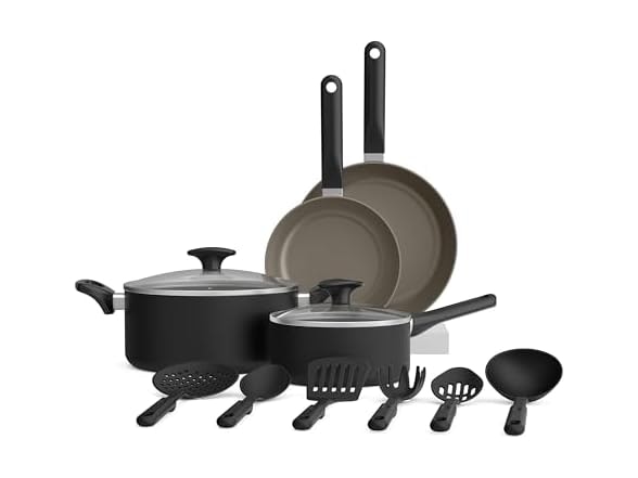 Bella 12-Piece Non-Stick Cookware Set: $25