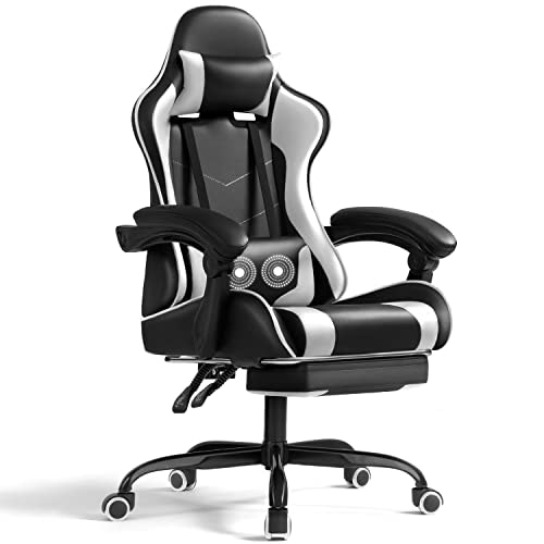 Shahoo Gaming Chair with Footrest and Massage Lumbar Support: $99.99 Shahoo Gaming Chair with Footrest and Massage Lumbar Support: $99.99