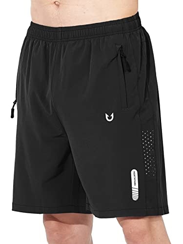 Northyard Men's Athletic Running Shorts with Zipper Pockets: $19.97