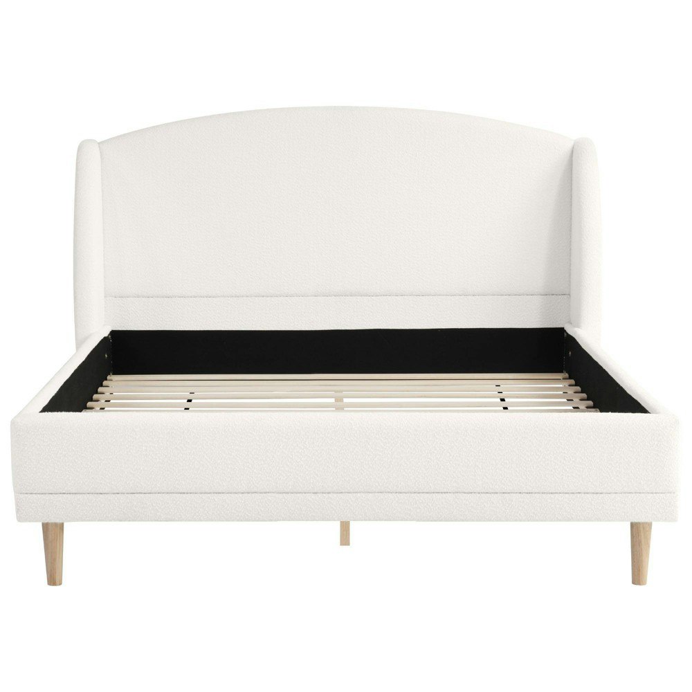 Christopher Knight Home Queen Boucle Wingback Platform Bed: $389.99 Christopher Knight Home Queen Boucle Wingback Platform Bed: $389.99