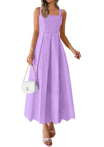 Prettygarden Women's Sleeveless Eyelet Summer Dress: $47.99