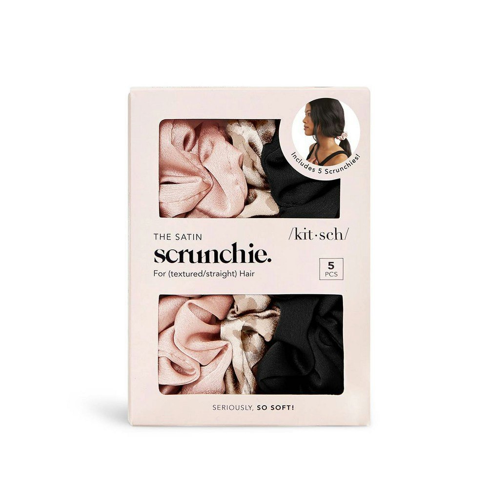 Kitsch Satin Sleep Hair Scrunchies 5-Pack: $7.99
