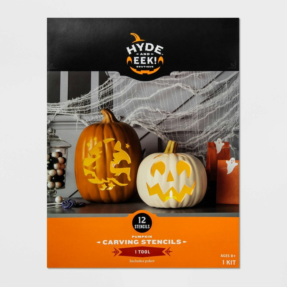 Hyde and EEK! Boutique 12-Piece Pumpkin Carving Stencil and Tool Kit: $5 Hyde and EEK! Boutique 12-Piece Pumpkin Carving Stencil and Tool Kit: $5