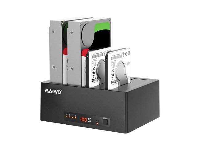 Maiwo 4-Bay USB 3.0 SATA Hard Drive Docking Station and Cloner: $99.99