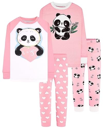 Girls Panda Cotton Pajamas 8-Pack: $31.44