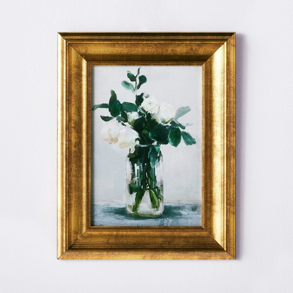 11" x 14" Floral Framed Wall Canvas: $26