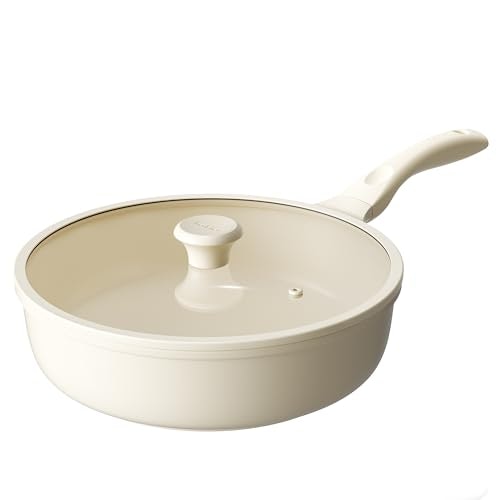Redchef 12-inch 5.2-Quart Ceramic Nonstick Frying Pan with Lid: $39.99 Redchef 12-inch 5.2-Quart Ceramic Nonstick Frying Pan with Lid: $39.99