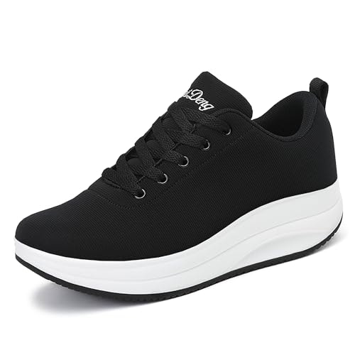 Ruideng Women's Platform Fashion Sneakers Size 10: $33.98