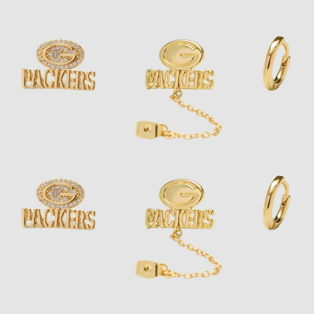 Luv Aj Green Bay Packers NFL Chain Link Earring Set: $50 Luv Aj Green Bay Packers NFL Chain Link Earring Set: $50