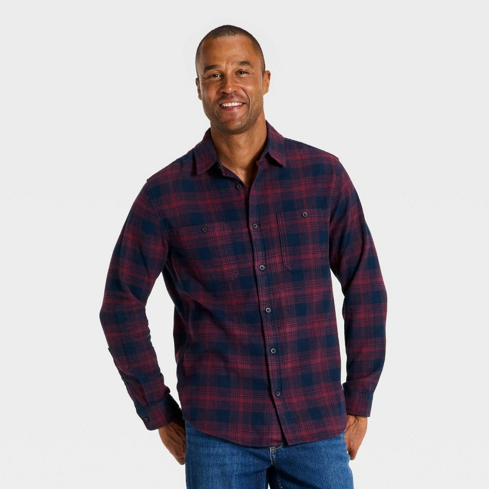 Goodfellow & Co Men's Mid-Weight Long Sleeve Flannel Shirt: $25 Goodfellow & Co Men's Mid-Weight Long Sleeve Flannel Shirt: $25