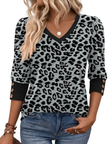 Zeagoo Women's 3/4 Sleeve V-Neck Blouse: $12.49 Zeagoo Women's 3/4 Sleeve V-Neck Blouse: $12.49