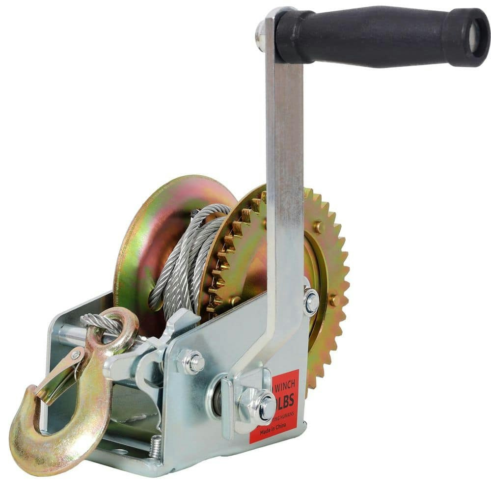 1,200-lb. Hand Winch with 32.8-ft. Steel Cable: $88.18