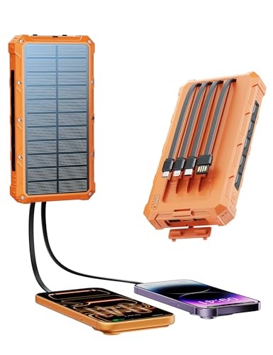 20,000mAh Solar Portable Power Bank: $33.98