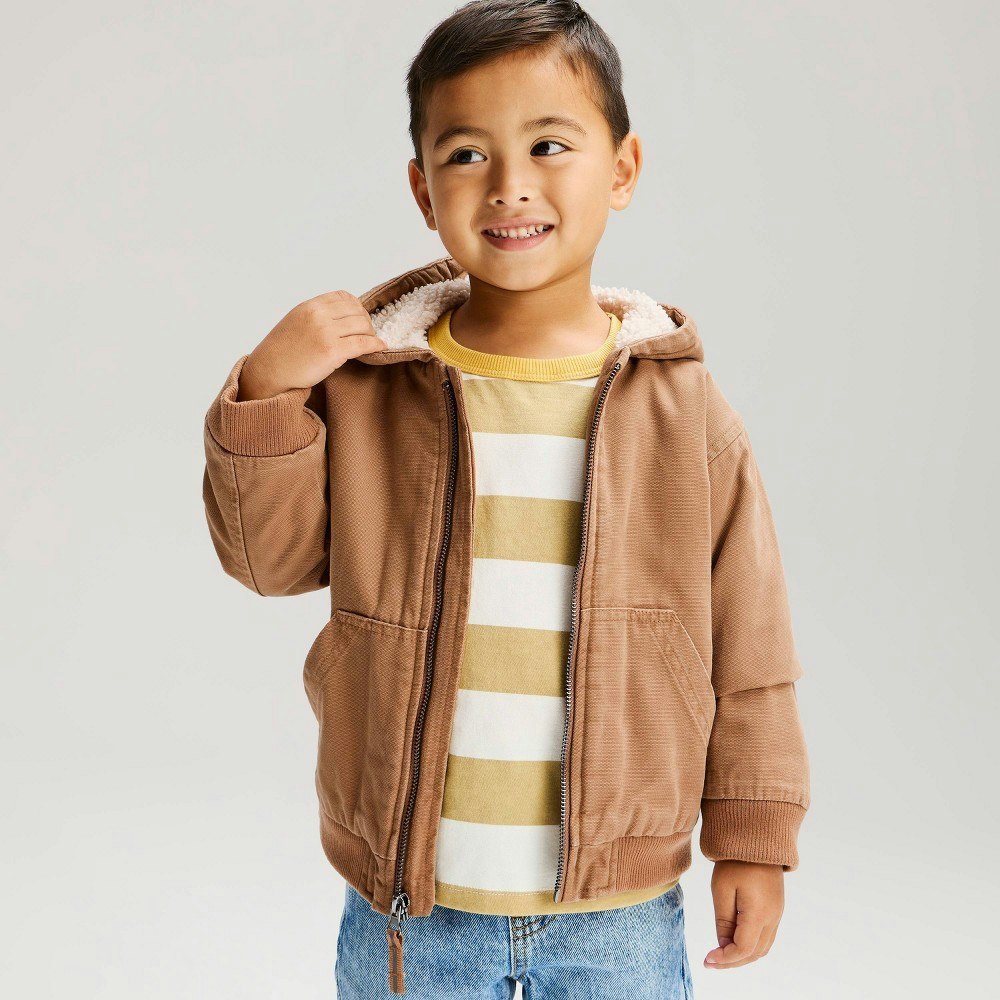 Cat & Jack Baby Boys' Faux Shearling Lined Hooded Coat 12M: $35 Cat & Jack Baby Boys' Faux Shearling Lined Hooded Coat 12M: $35