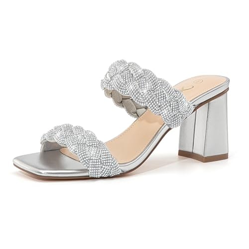 Athlefit Women's Braided Block Heel Sandals: $27.99