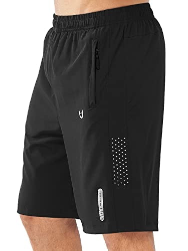 Northyard Men's Athletic Running Shorts with Zipper Pockets: $19.98