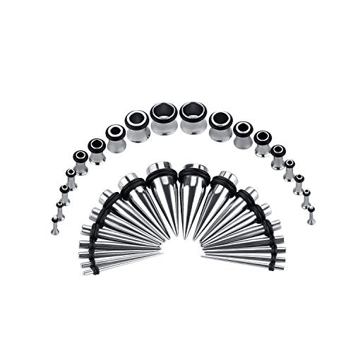 36-Piece Ear Stretching Taper and Plug Kit: $10.19