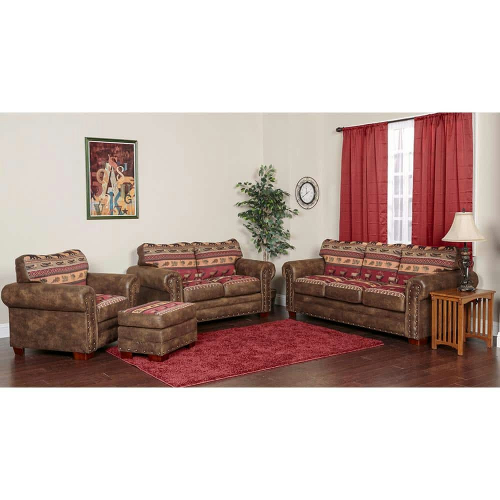 Sierra Lodge 4-Piece Tapestry Microfiber Living Room Set: $4,349.50 Sierra Lodge 4-Piece Tapestry Microfiber Living Room Set: $4,349.50
