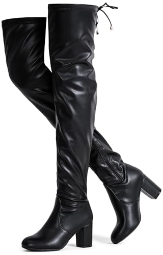 Vepose Women's Thigh-High Block-Heel Boots: $49.97