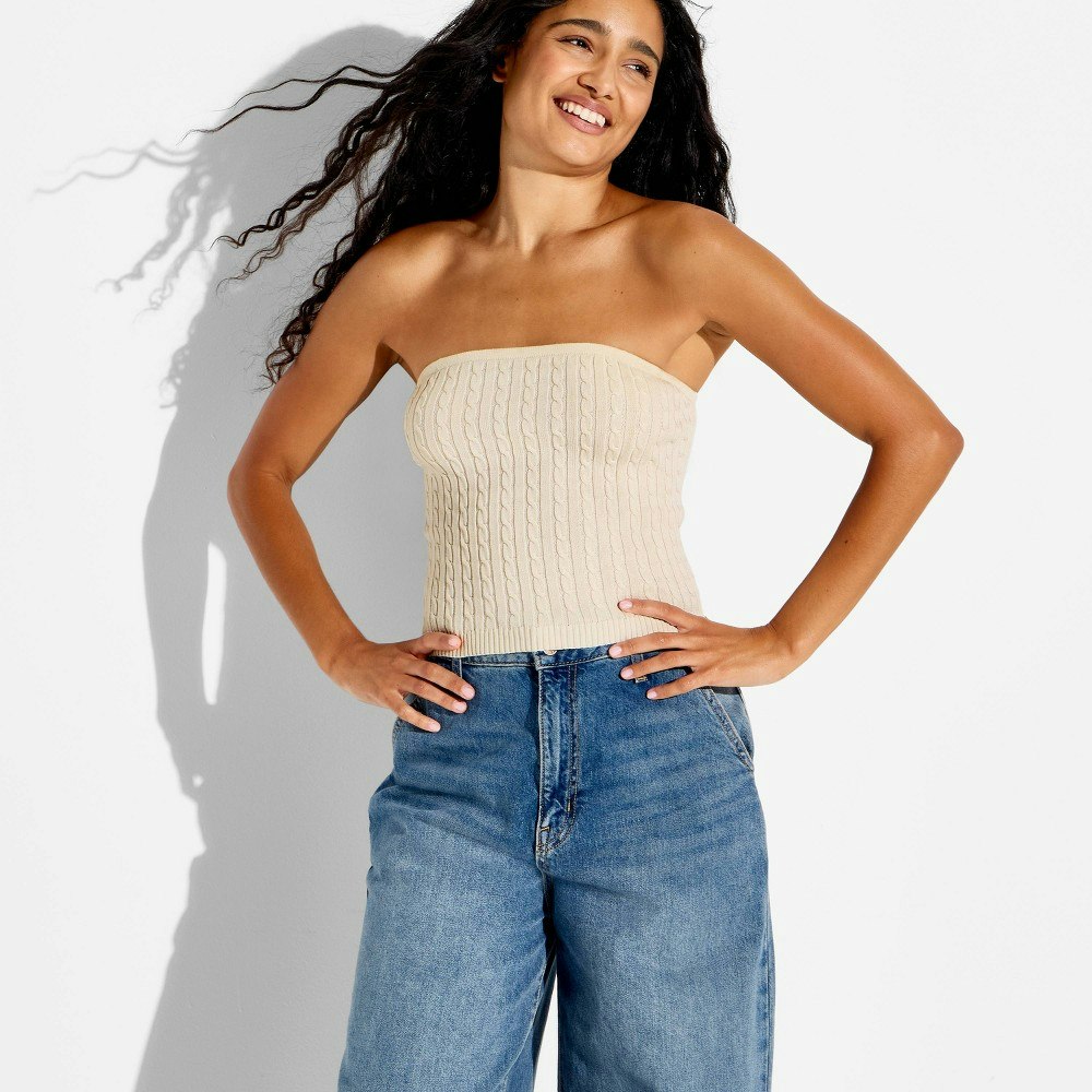Wild Fable Women's Sleeveless Baby Cable Pullover Sweater: $20 Wild Fable Women's Sleeveless Baby Cable Pullover Sweater: $20