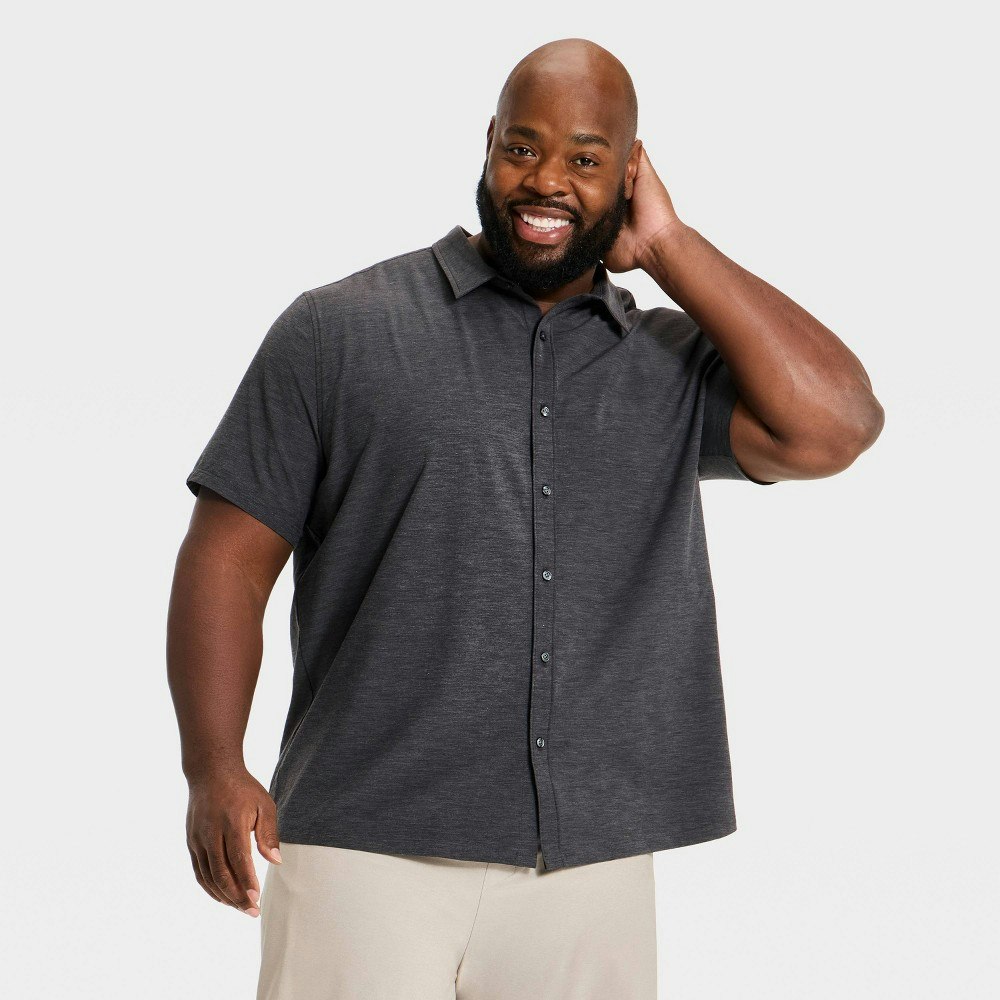 All In Motion Men's Cooling Travel Button-Up Shirt: $30