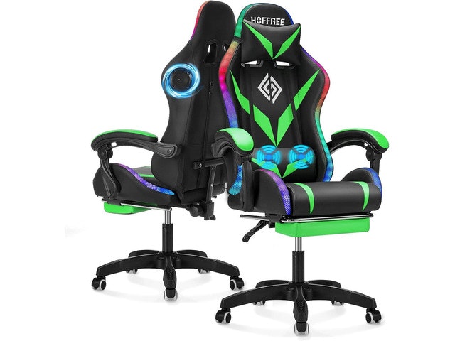 Ergonomic Gaming Chair with Bluetooth Speakers, RGB Lighting, and Footrest: $331.46 Ergonomic Gaming Chair with Bluetooth Speakers, RGB Lighting, and Footrest: $331.46