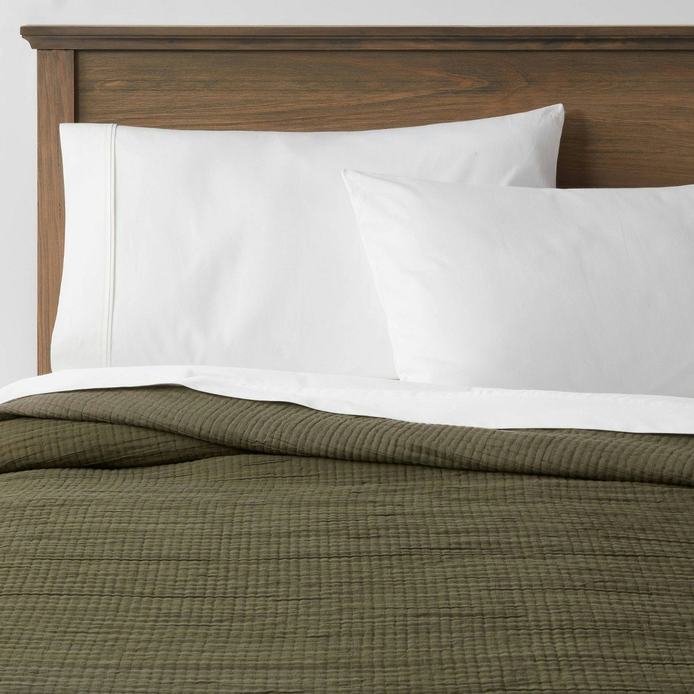 Threshold King Double Cloth Quilt: $99