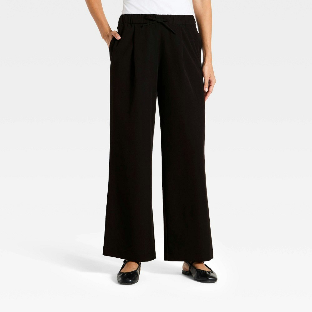 A New Day Women's Mid-Rise Drawstring Straight Leg Pants: $25