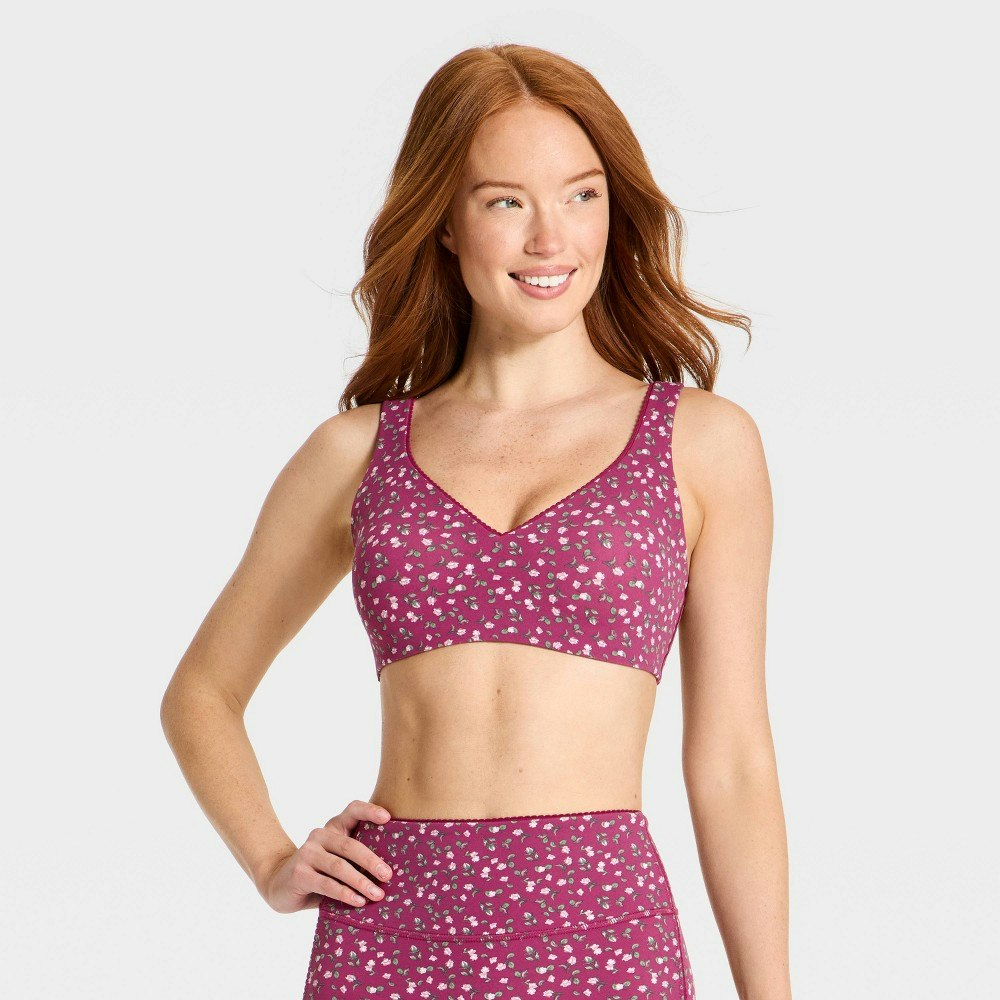 All In Motion Women's Everyday Soft Light Support Scallop Trim Sports Bra: $25