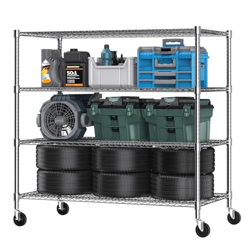 Himimi 4-Tier 24x48x72-Inch Heavy Duty Steel Wire Shelving Unit: $152.99