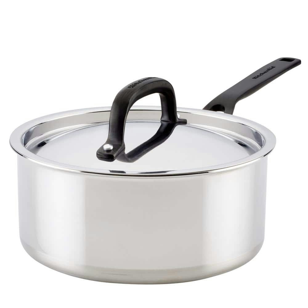 5-Ply Clad Stainless Steel 3-Quart Saucepan with Lid: $119.99 5-Ply Clad Stainless Steel 3-Quart Saucepan with Lid: $119.99