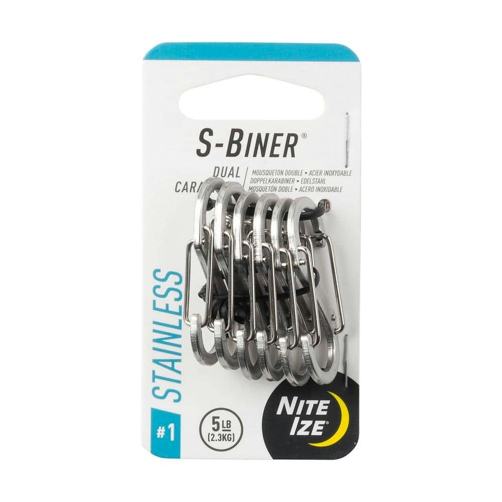 Nite Ize S-Biner #1 Stainless Steel Dual Carabiner 6-Pack: $13.49 Nite Ize S-Biner #1 Stainless Steel Dual Carabiner 6-Pack: $13.49