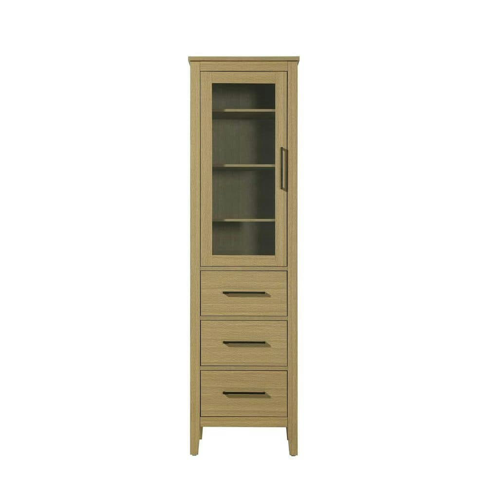 20 x 18 x 72-inch Honey Brown Freestanding Linen Cabinet: $660 20 x 18 x 72-inch Honey Brown Freestanding Linen Cabinet: $660